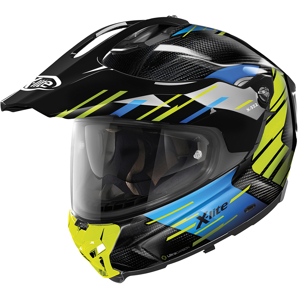 X-lite - Casque X-552 Ultra Carbon Waypoint N-Com Noir / Bleu / Jaune