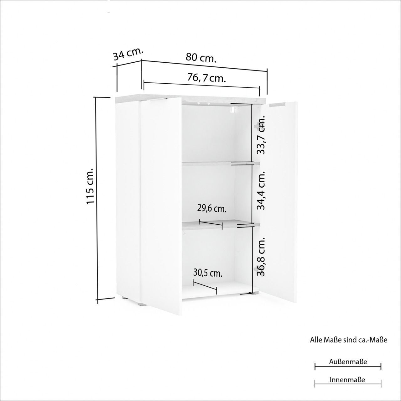 XORA Aktenschrank niedrig IDEA-OFFICE