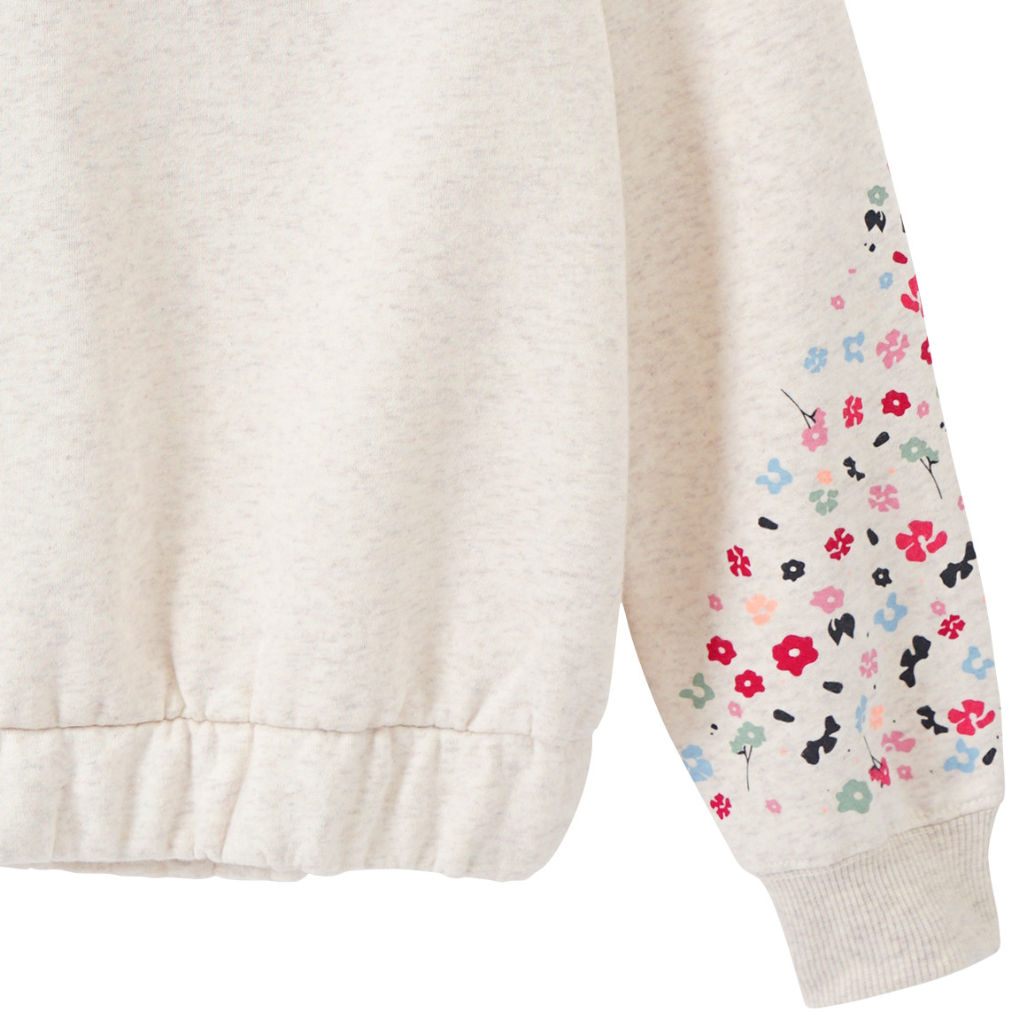 Yigga Mädchen Hoodie mit Blumen-Prints creme