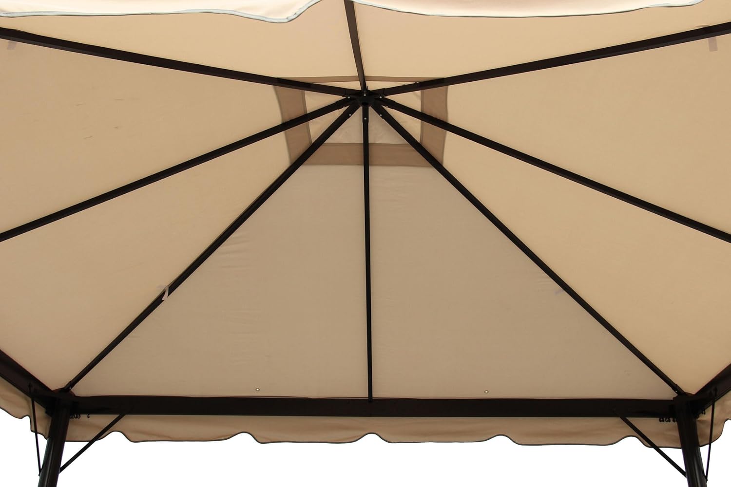 OUTFLEXX Ersatzdach aus hochwertigem Polyester in beige für Pavillons 3 x 3 Meter, Gartenzubehör, Pavillondach, wetterfest, wasserabweisend, imprägniert, Zeitloses Design, naturfarben