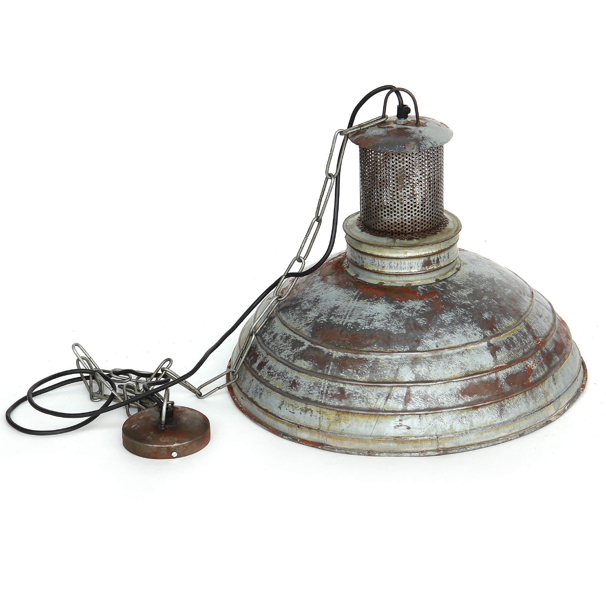 Leuchte 'Strainer', grau, braun, Ø 48 cm, H 39 cm von fischer's lagerhaus