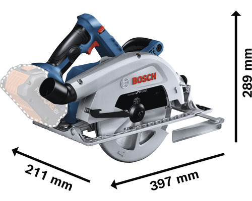 Bosch Professional GKS 18V-68 C BITURBO accu cirkelzaag inclusief 1 x cirkelzaagblad en parallelgeleider, zonder accu en zonder lader