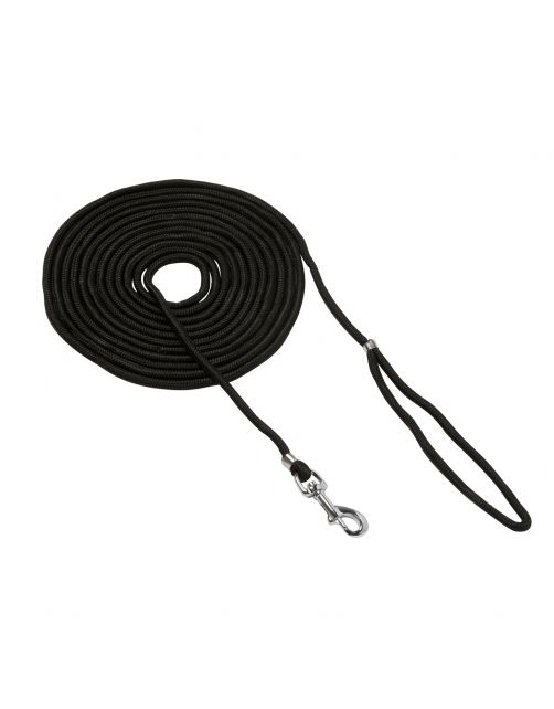 Adori Veldlijn Nylon - Hondenriem - 5 m Zwart