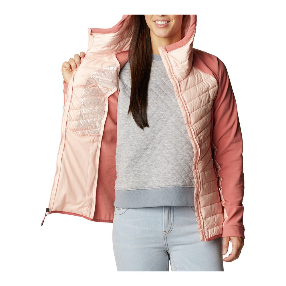 Columbia POWDER LITE HYBRID - Doudoune Femme peach/coral