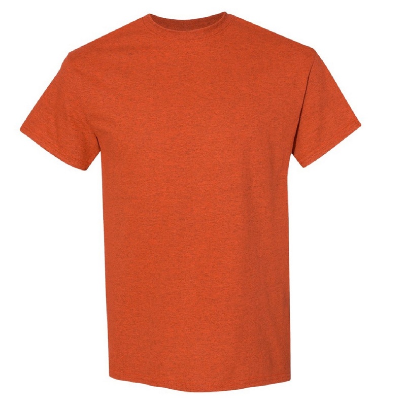 Camiseta básica de manga curta Gildan Heavy Cotton, 100% algodão grosso.