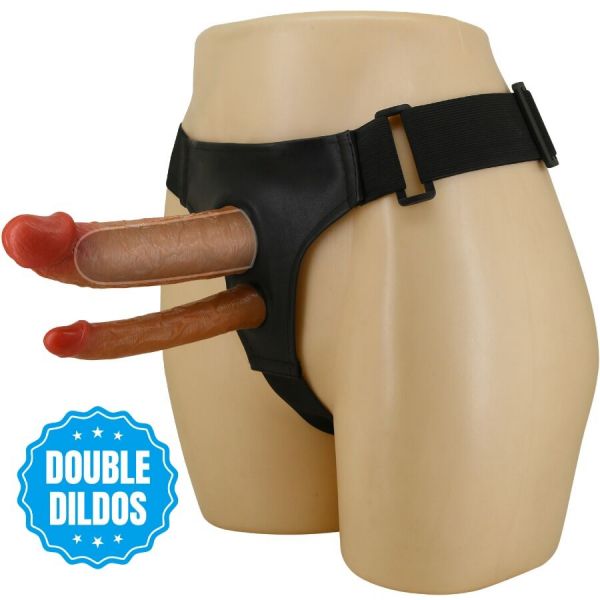 Pretty Love Keaven Harness Briefs Duplo Dildo Universal e Confortável