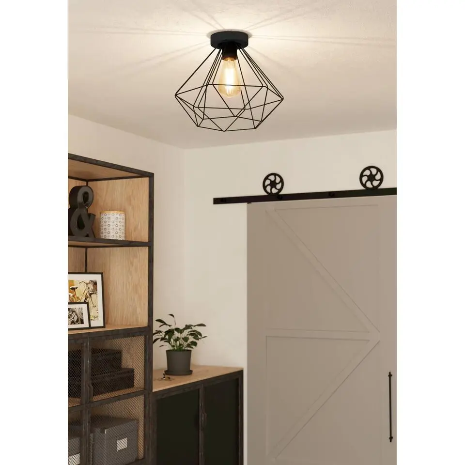 EGLO Tarbes Plafondlamp - E27 - Ø 32,5 cm - Zwart