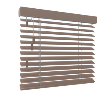 Houten Jaloezie Recht raam 6112 bruin 50MM