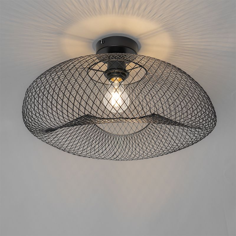 Moderne plafondlamp zwart - Zora