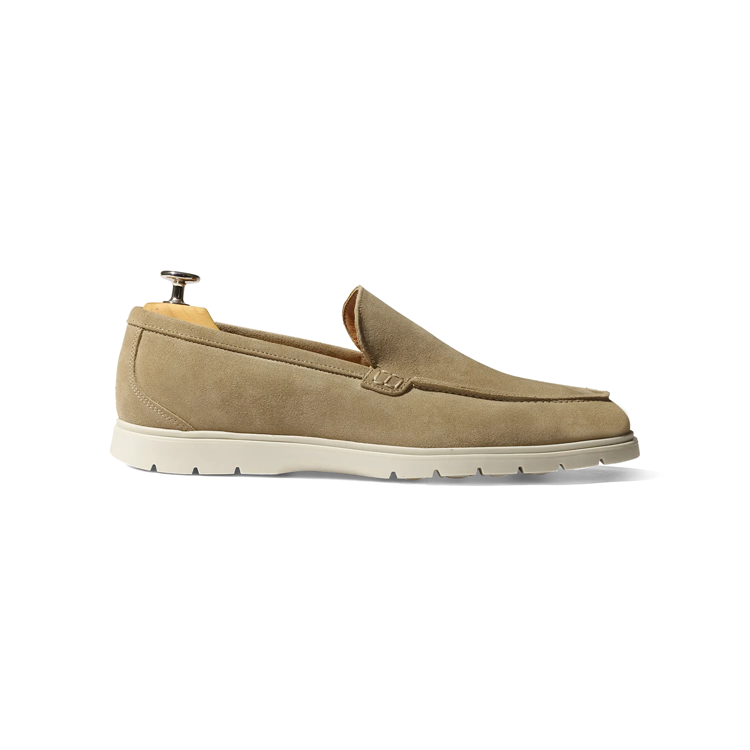 Moguy-Mocassin en veau velours beige