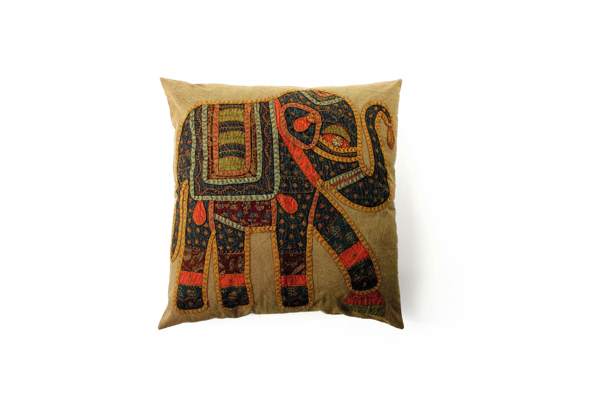 Kissenhülle 'Elefant', grün, T 60 cm, B 60 cm von fischer's lagerhaus