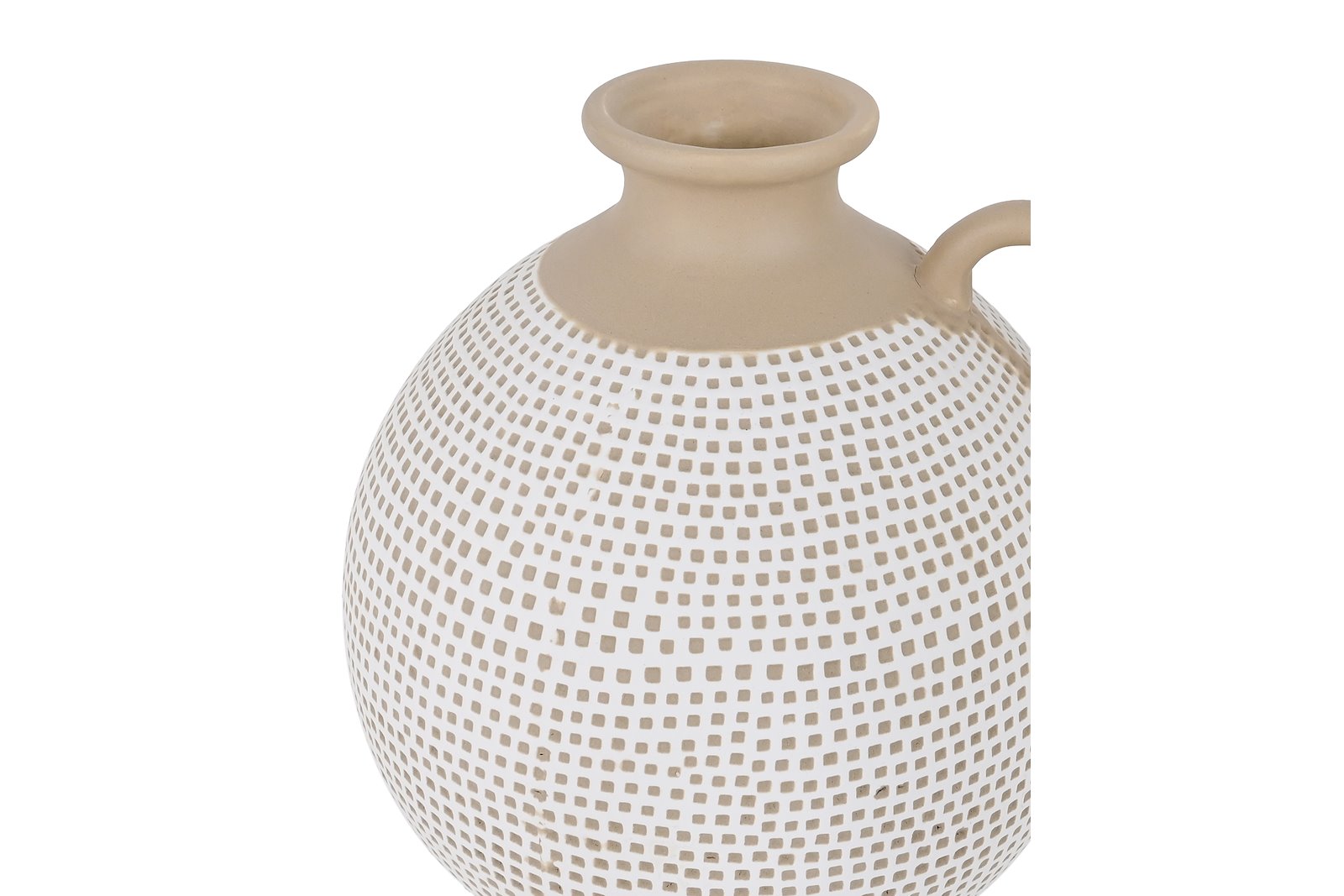 Kaia vase Offwhite og beige Ø22,5 H25 cm