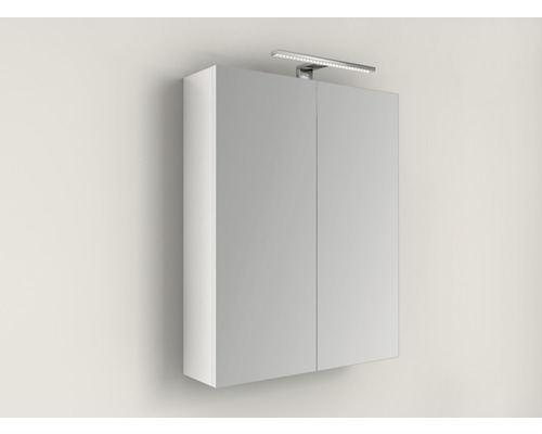 Brento LED spiegelkast 60x60 cm wit IP 44 (beschermd tegen vreemde voorwerpen en spatwater)