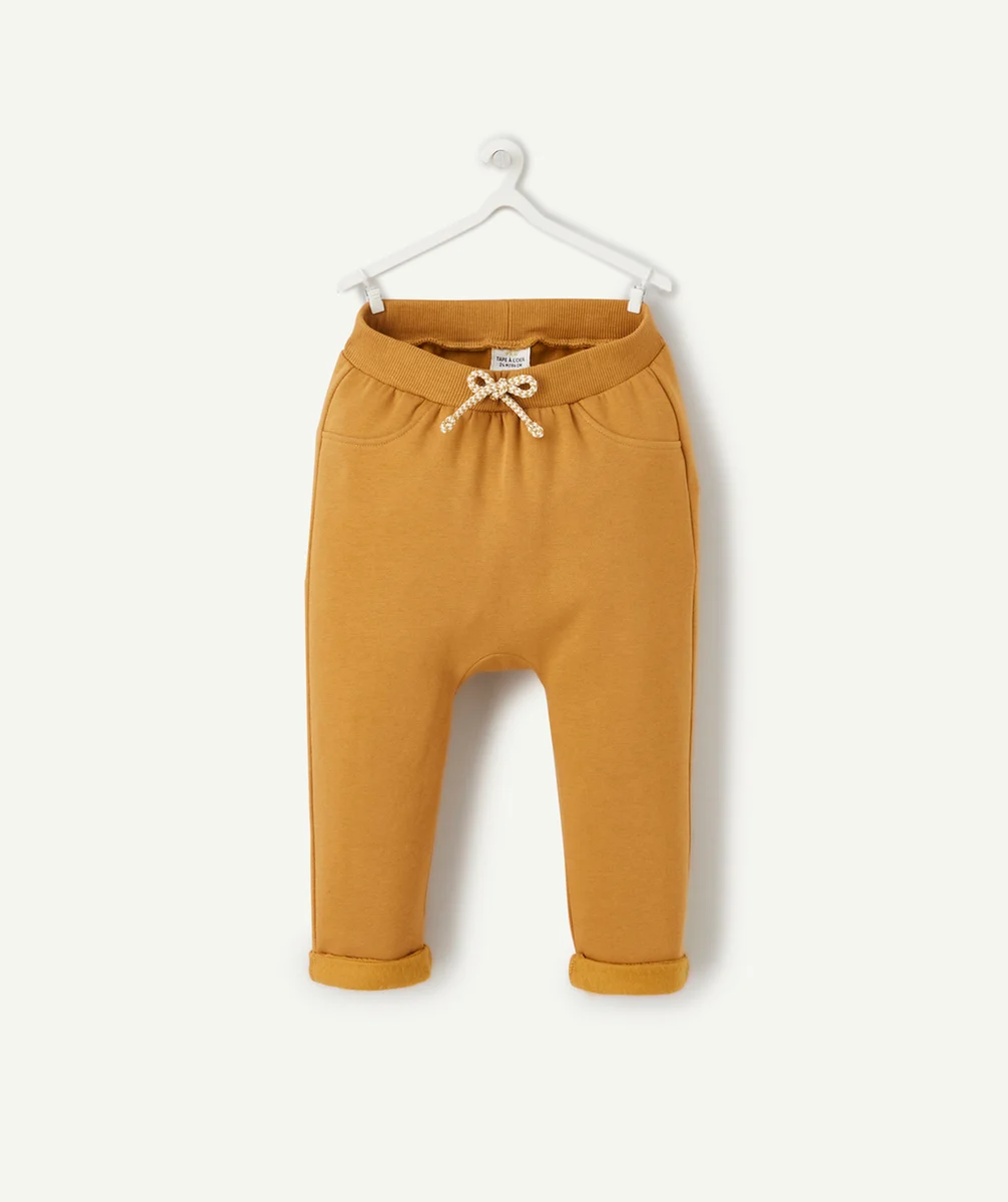 PANTALON SAROUEL BÉBÉ GARÇON EN FIBRES RECYCLÉES MARRON
