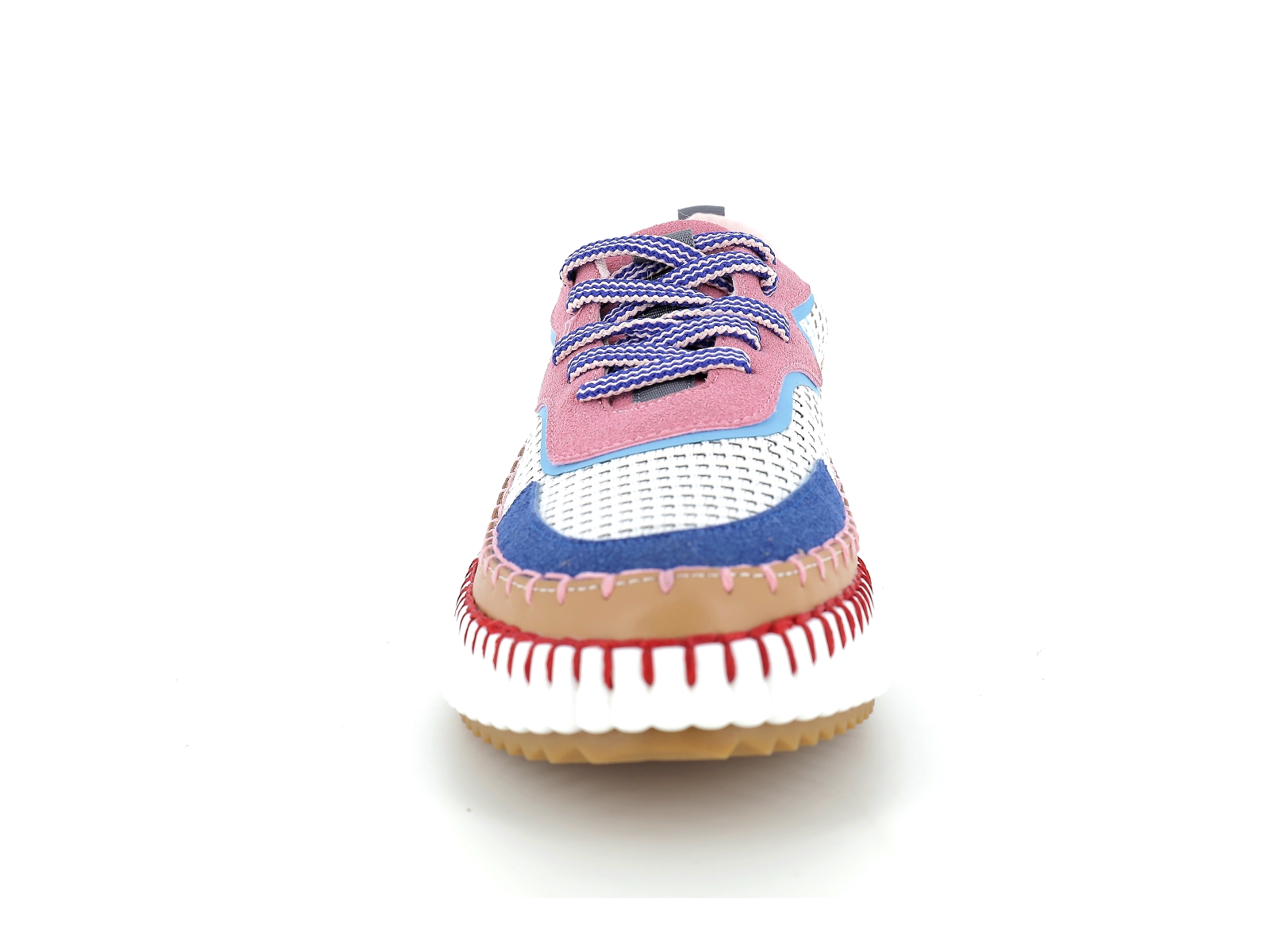 T brand-THEOCLO Matières combinées Bleu Rose