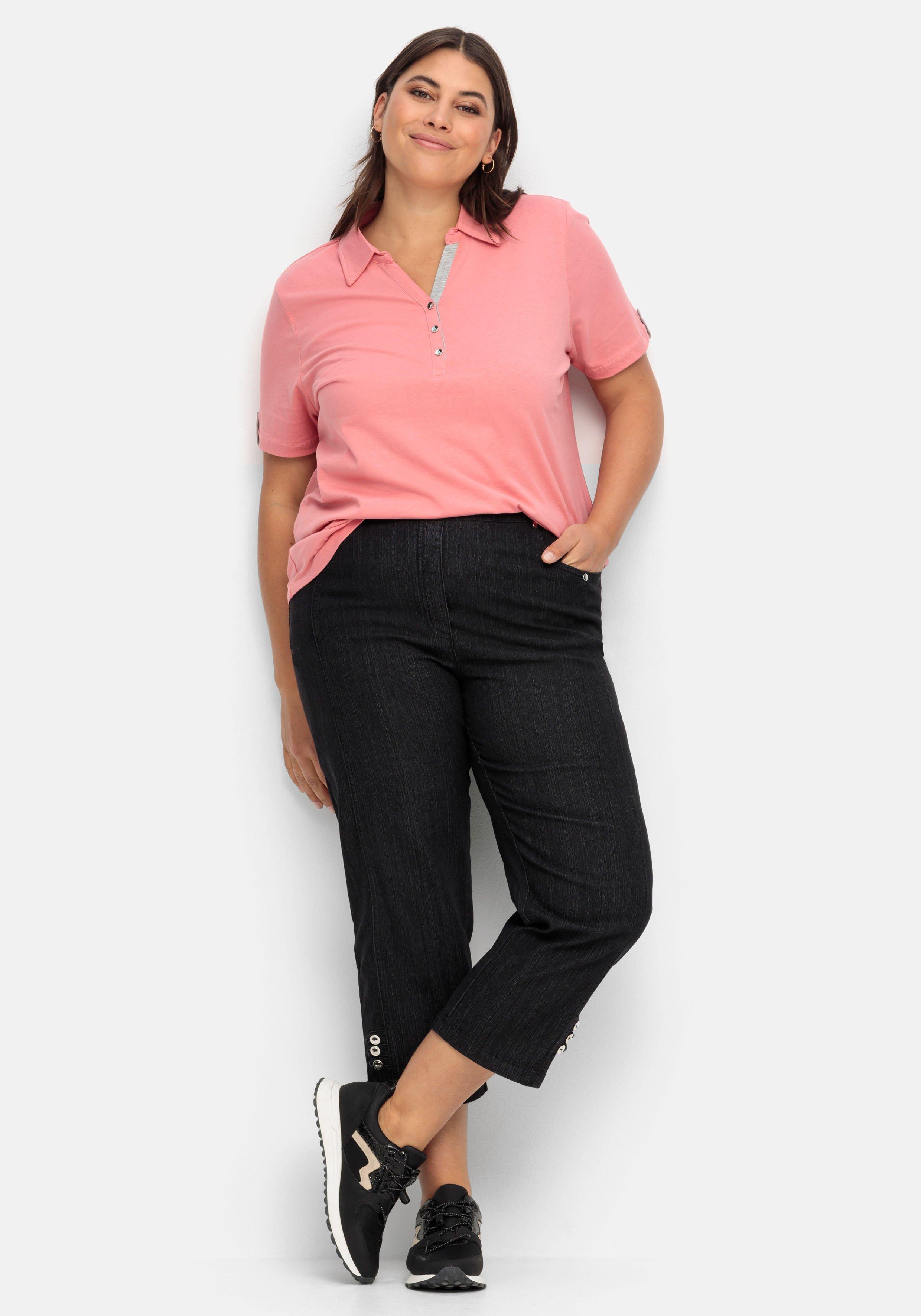 Poloshirt mit kurzem Arm und Kontrastdetails