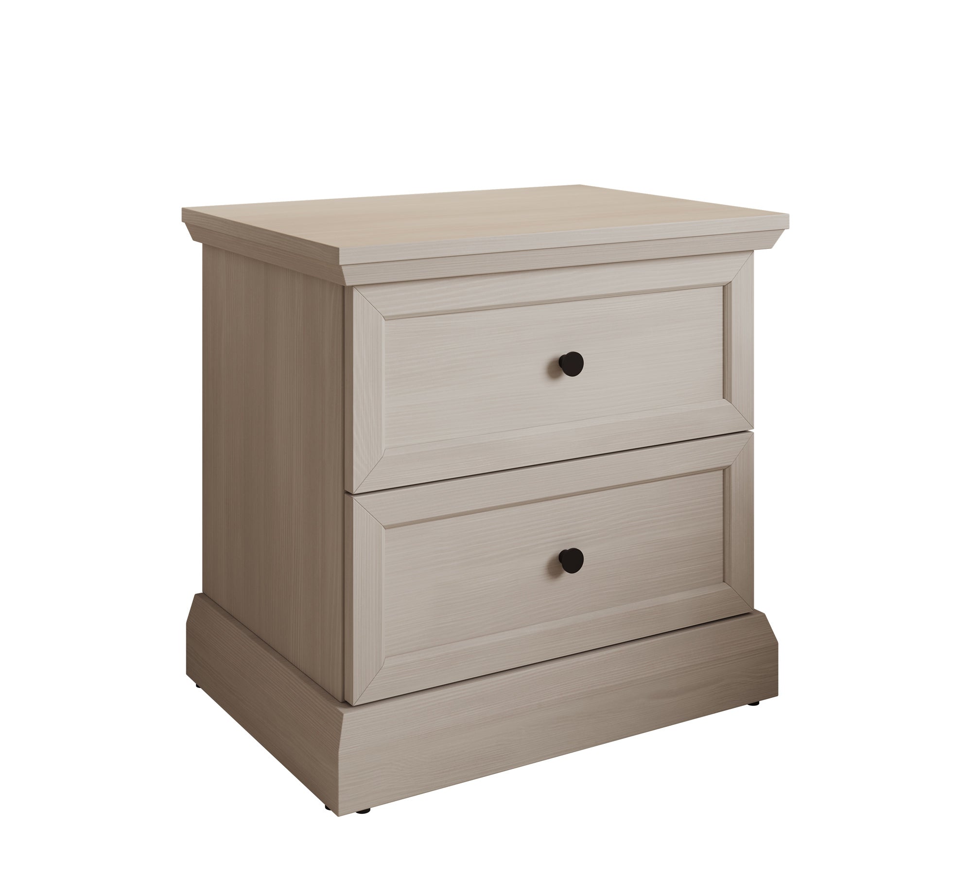 Meubella - Nachtkastje Leroy - Wit eiken - 52 cm