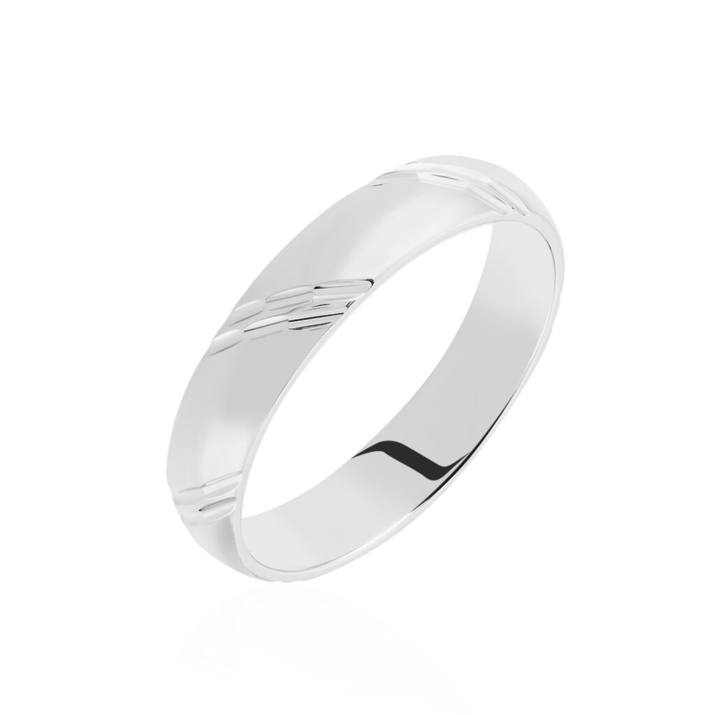 Alliance Soriya Demi Jonc Classique Argent Blanc