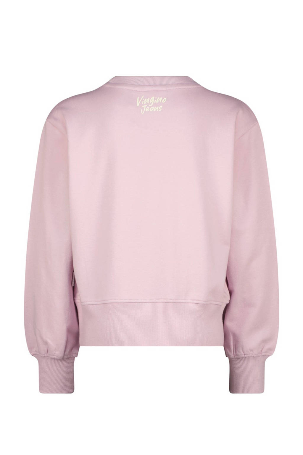 Vingino sweater Nydra met printopdruk lichtroze