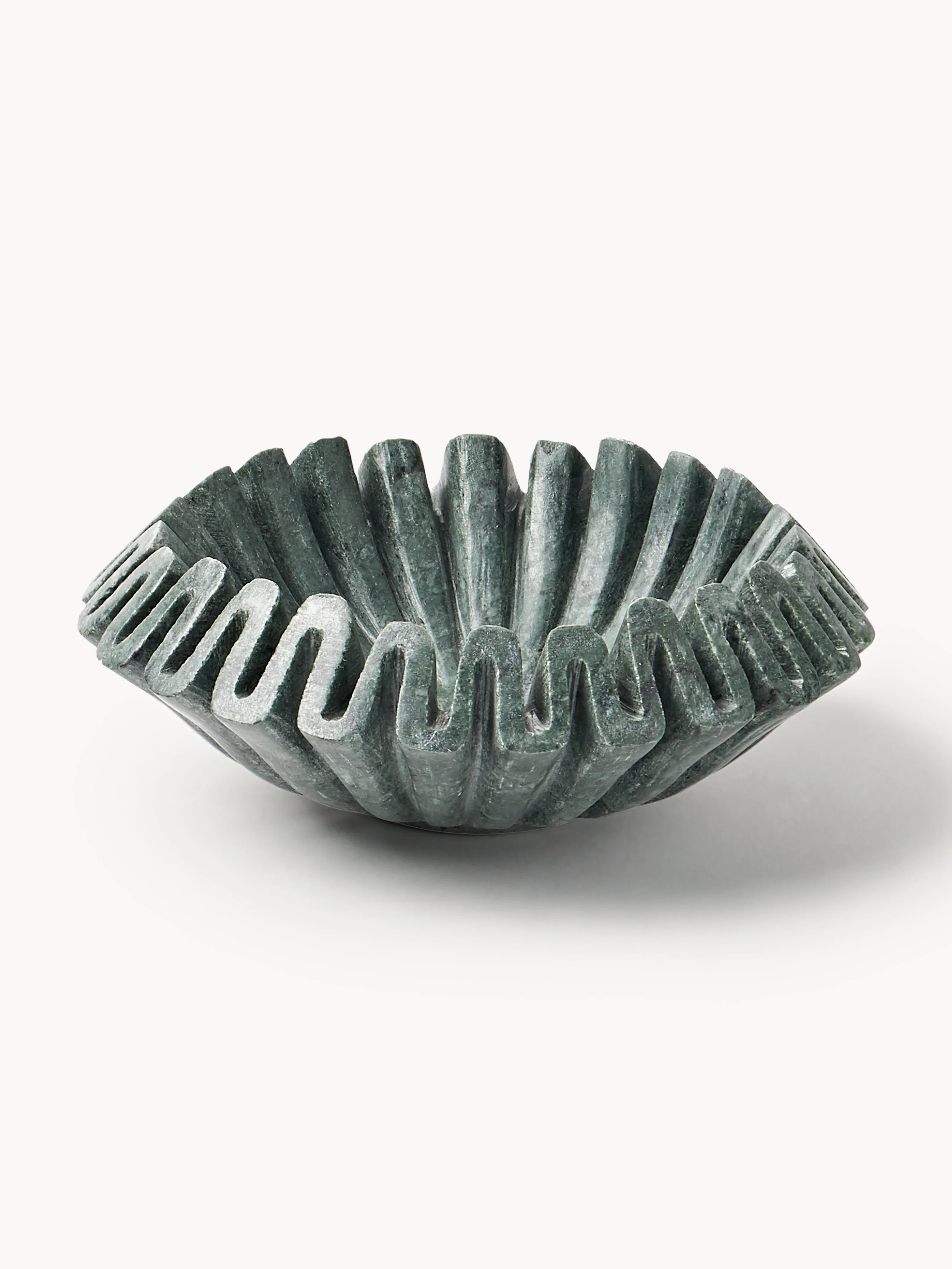 Handgemaakte marmeren decoratieve schaal Santorini, Ø 18 cm