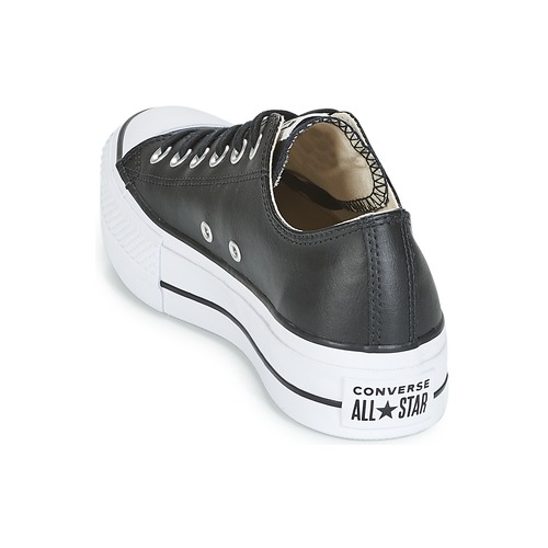 Converse - CHUCK TAYLOR ALL STAR LIFT CLEAN LEATHER OX - Noir / Blanc