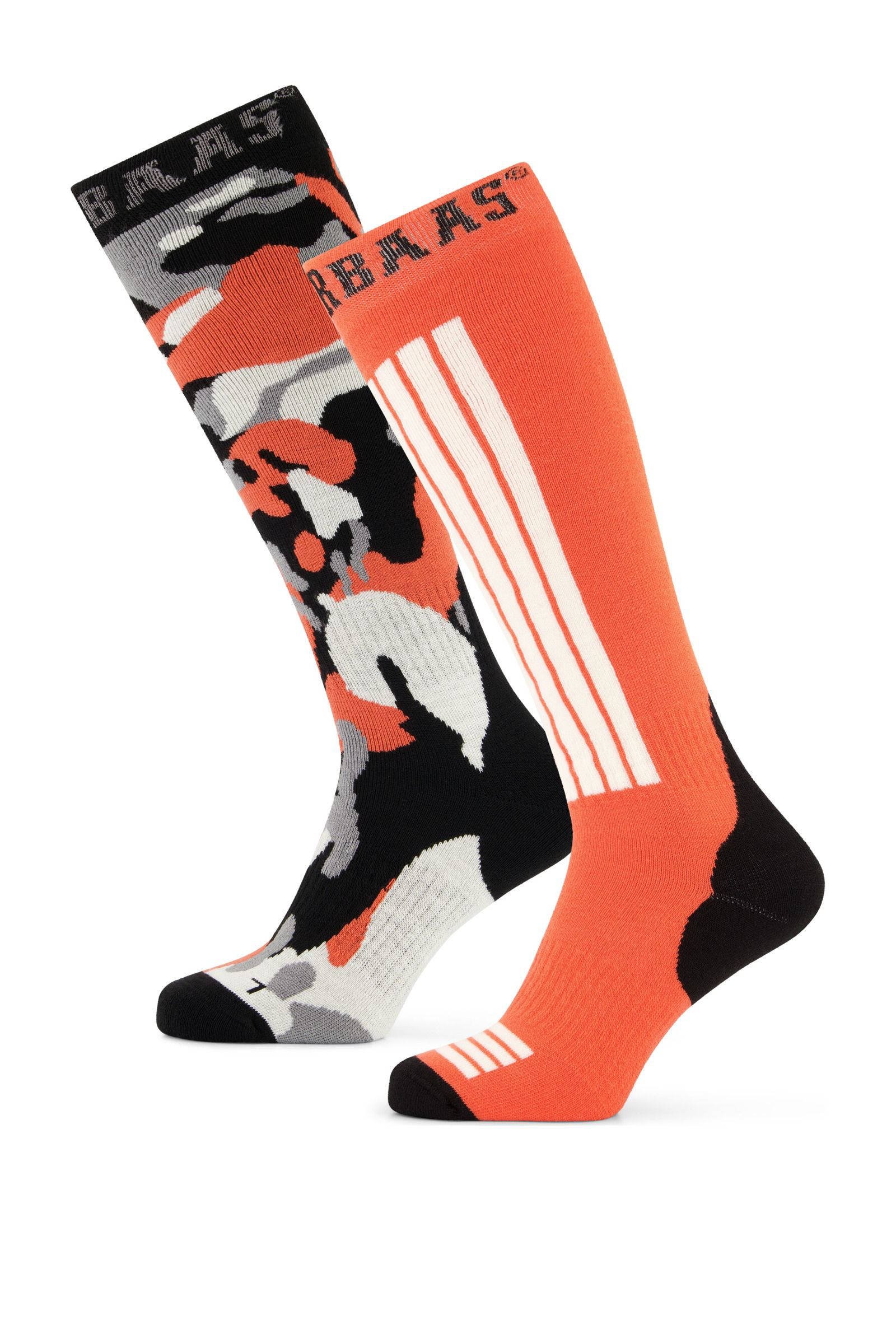 Poederbaas skisokken Camo - set van 2  oranje