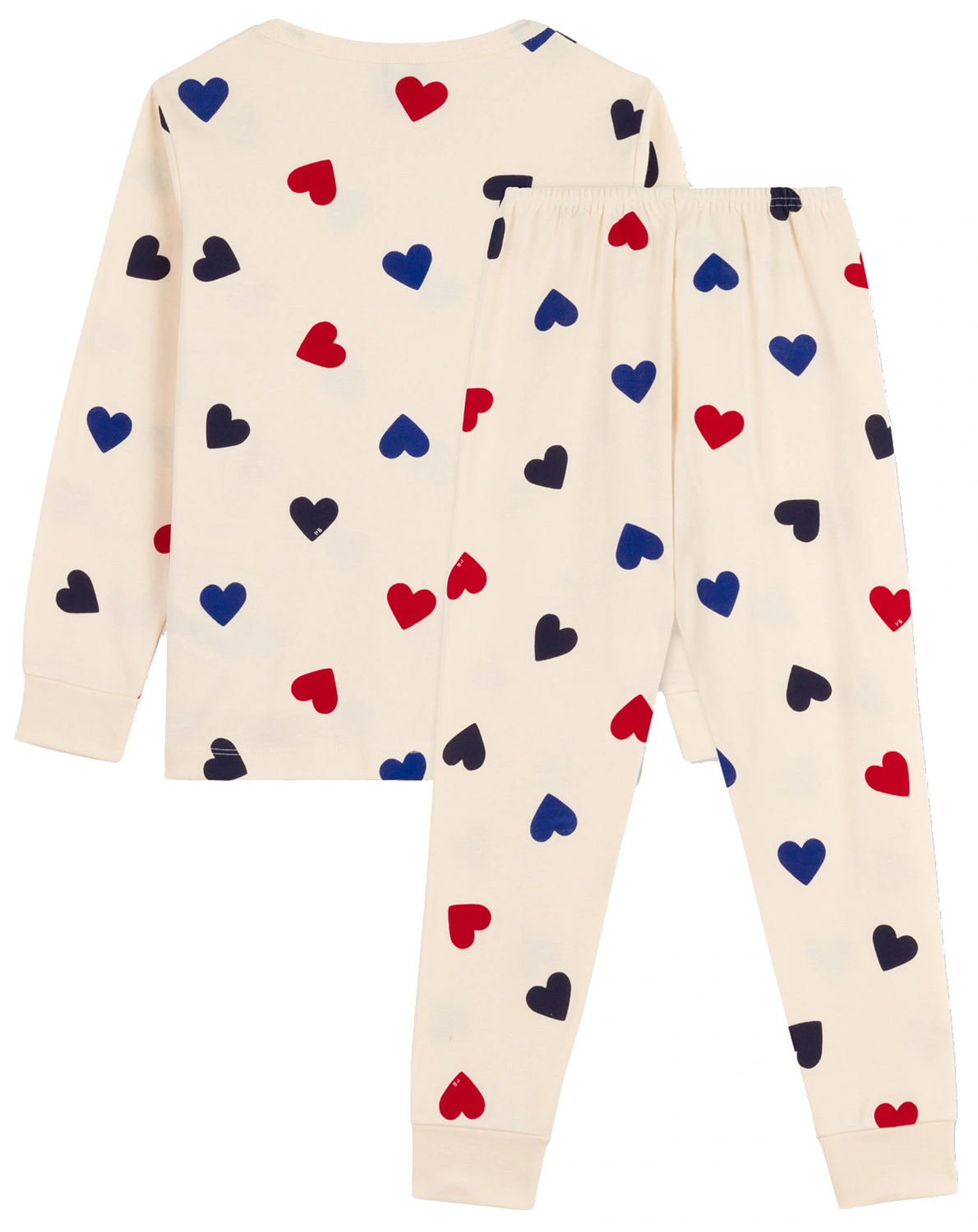 Schlafanzug HEARTS lang in beige