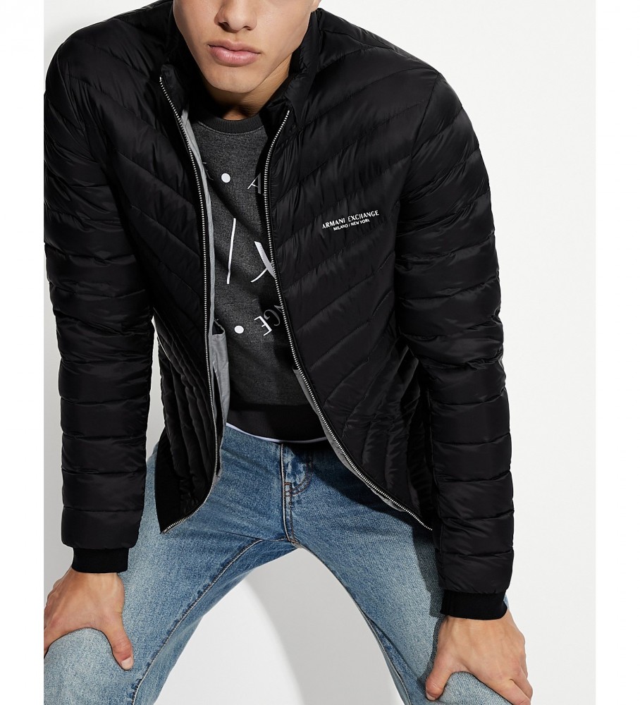 Jaqueta de plumas leve Armani Exchange preta