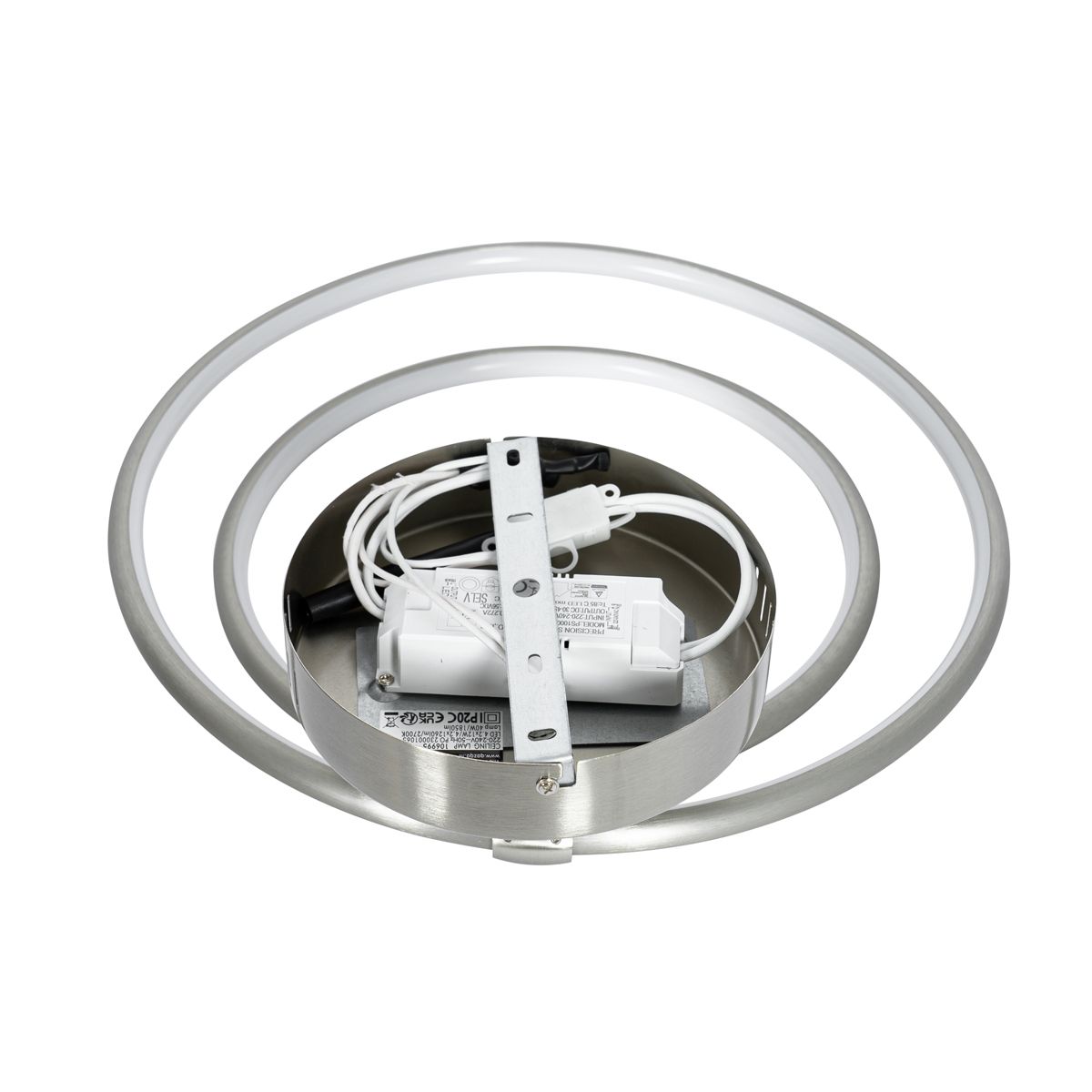 Design plafondlamp staal incl. LED 3-staps dimbaar 2-lichts - Joaniqa