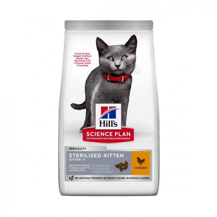 HILL'S Science Plan Sterilised Kitten au Poulet – Croquettes pour chaton
