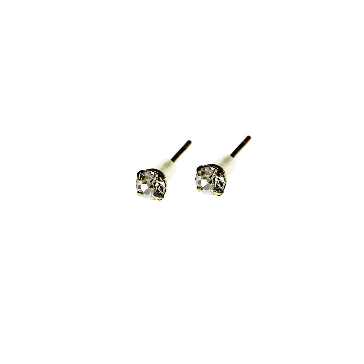 Boucles d'oreilles pointe noire et strass