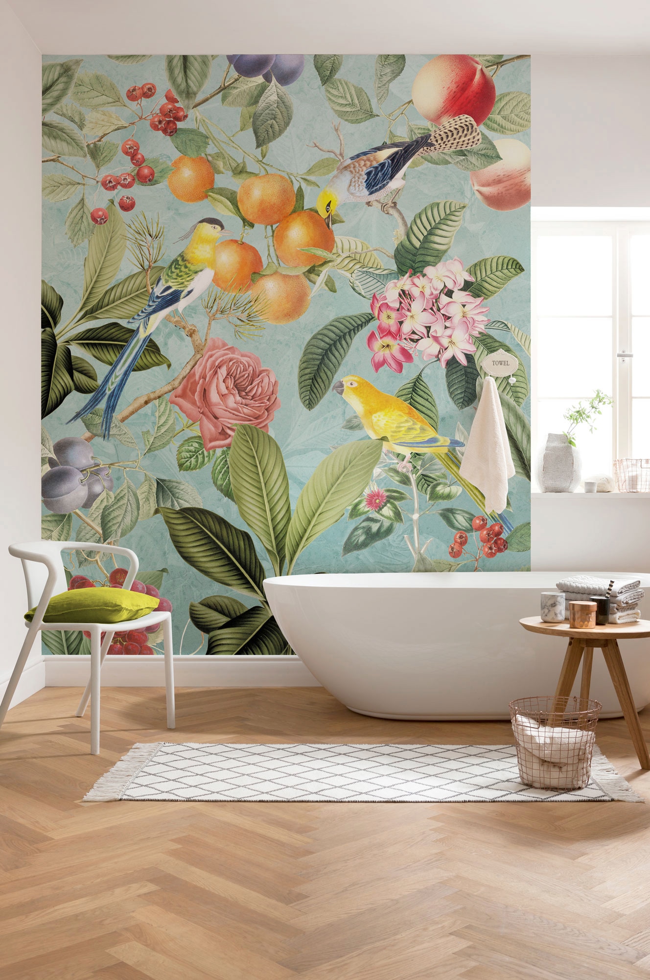 Komar Vliestapete »Digitaldruck Vlies -  Birds and Berries - Grösse 200 x 250 cm« bedruckt glatt Wohnzimmer, Schlafzimmer