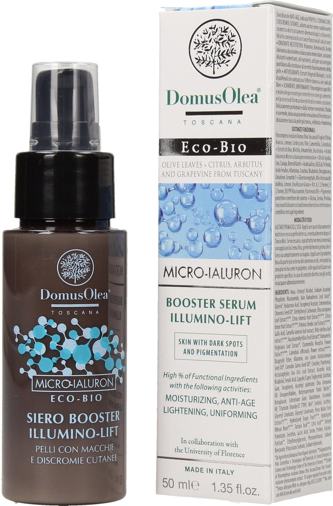 Domus Olea Toscana  Micro-Ialuron Illumino-Lift Booster Serum, 50 ml