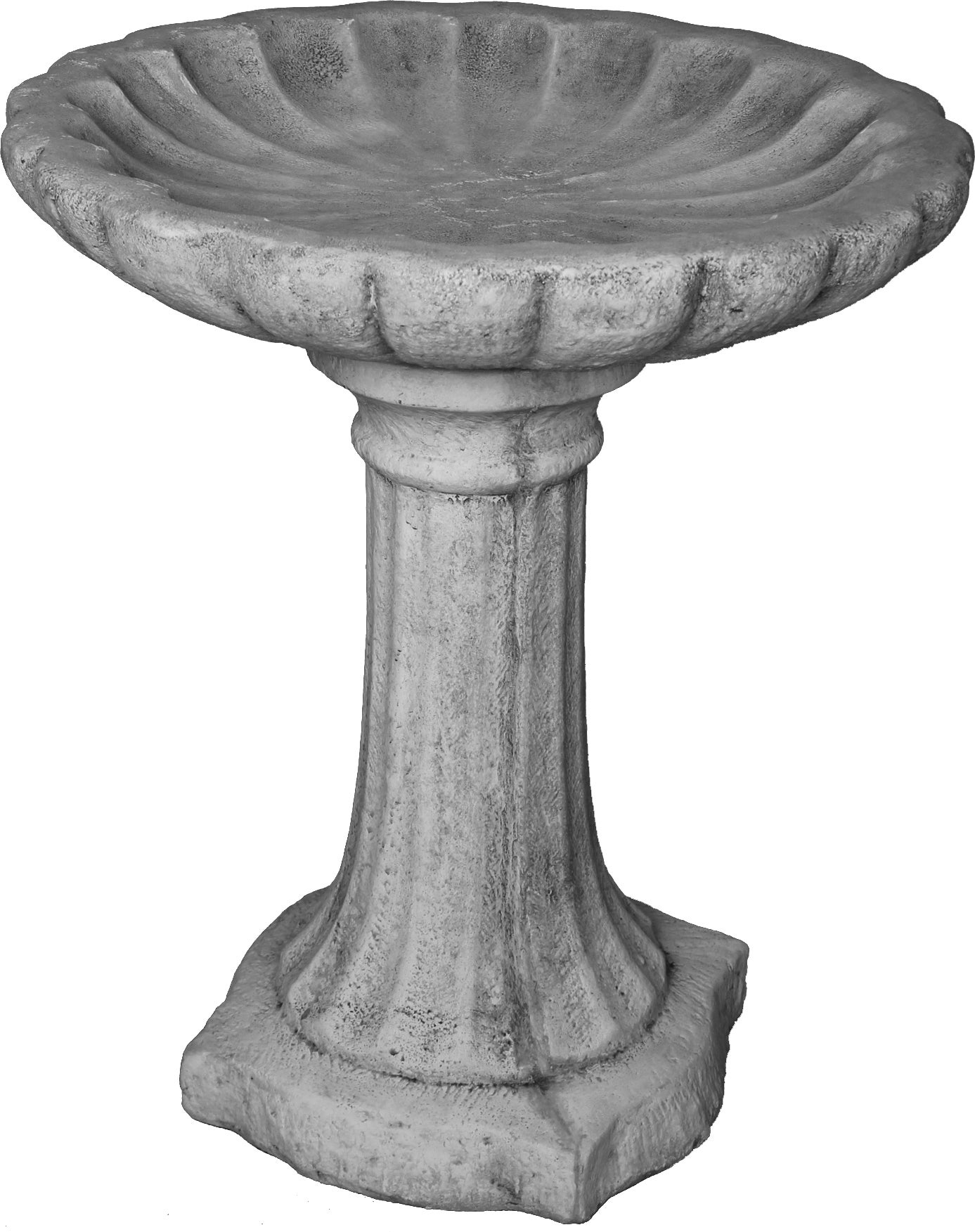 De Beeldengieterij drinkschaal Raima zuil grijs D 50 H 57 cm