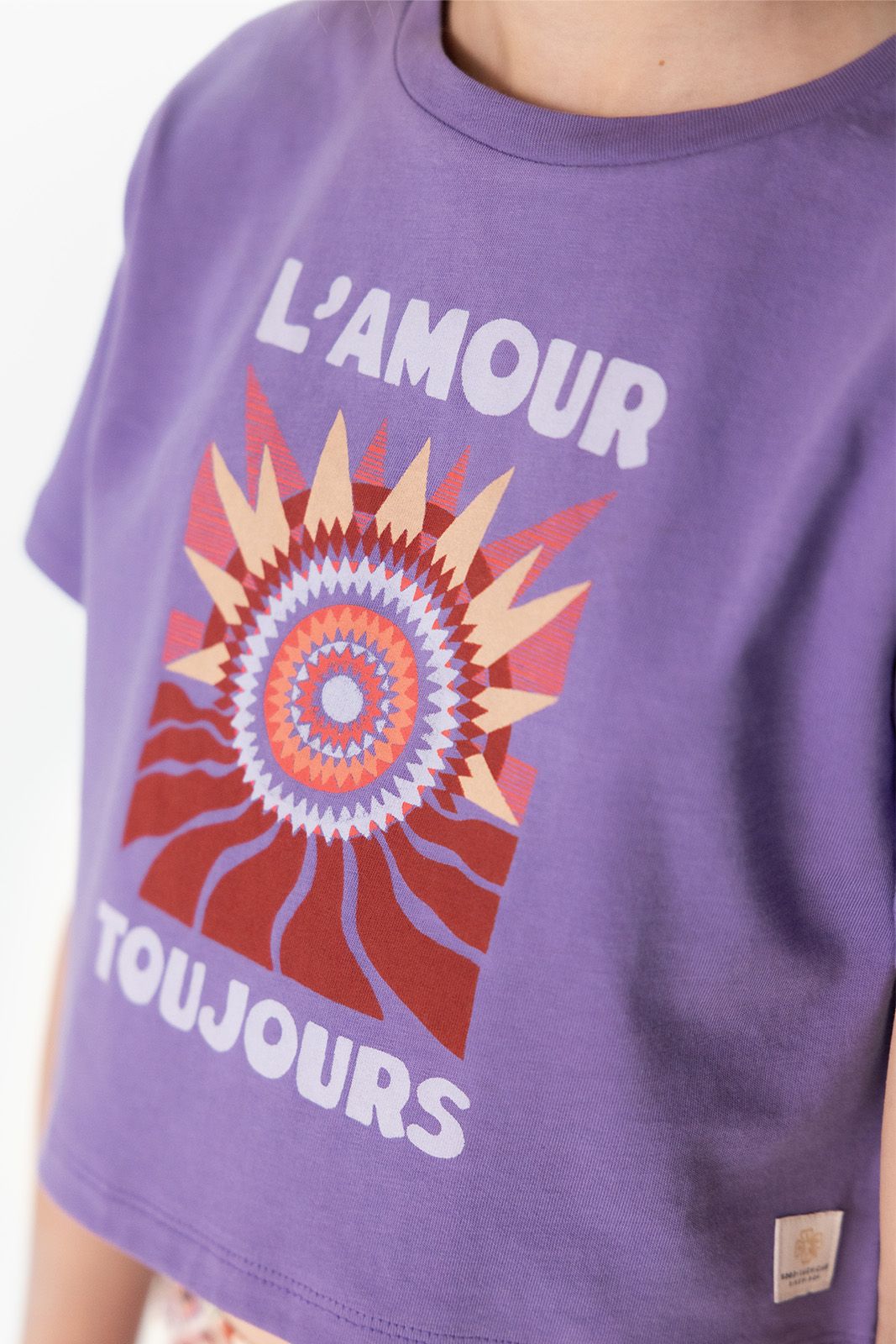Paars T-shirt met print