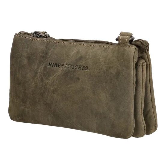 Hide & Stitches Idaho Clutch/ Avondtasje Groen