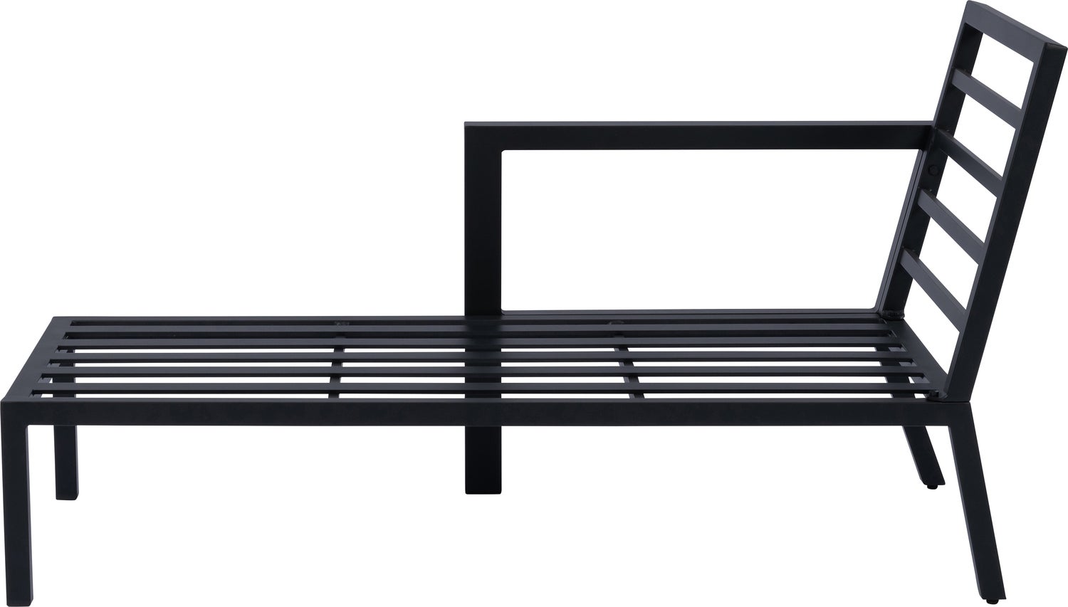 Intratuin loungebank chaise longue rechts Milo zwart