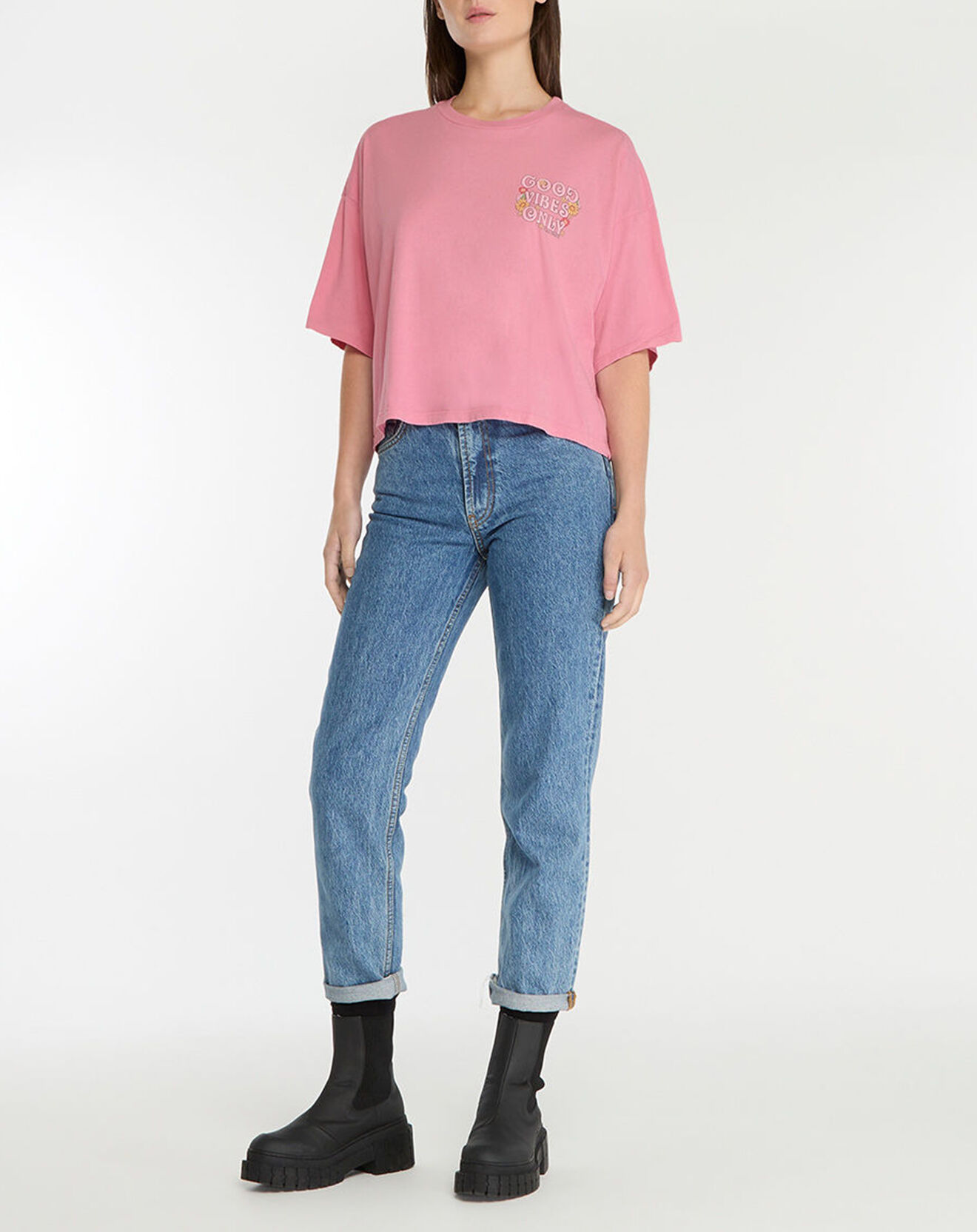 Billabong T-Shirt Crop good vibes rose
