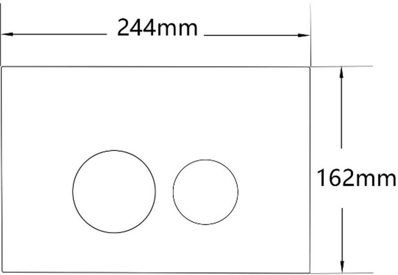 Qeramiq - Bedieningsplaat - Glans Wit - ABS - DualFlush