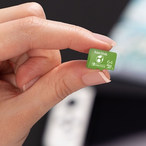 Carte mémoire micro SD Sandisk NINTENDO 64GO YOSHI