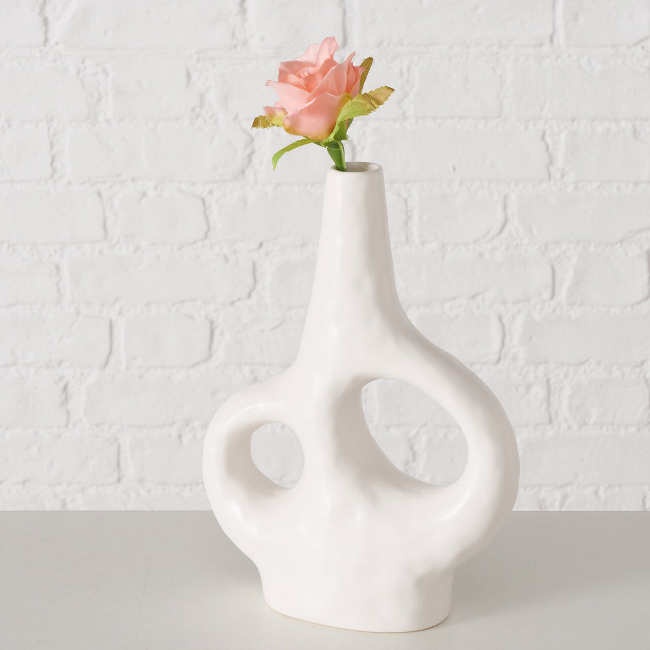 Boltze Vase Telony blanc - 20x7x28 cm