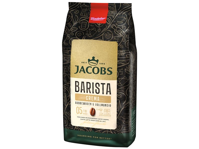 Jacobs Kaffeebohnen Barista Crema 1 kg Kaffebohnen