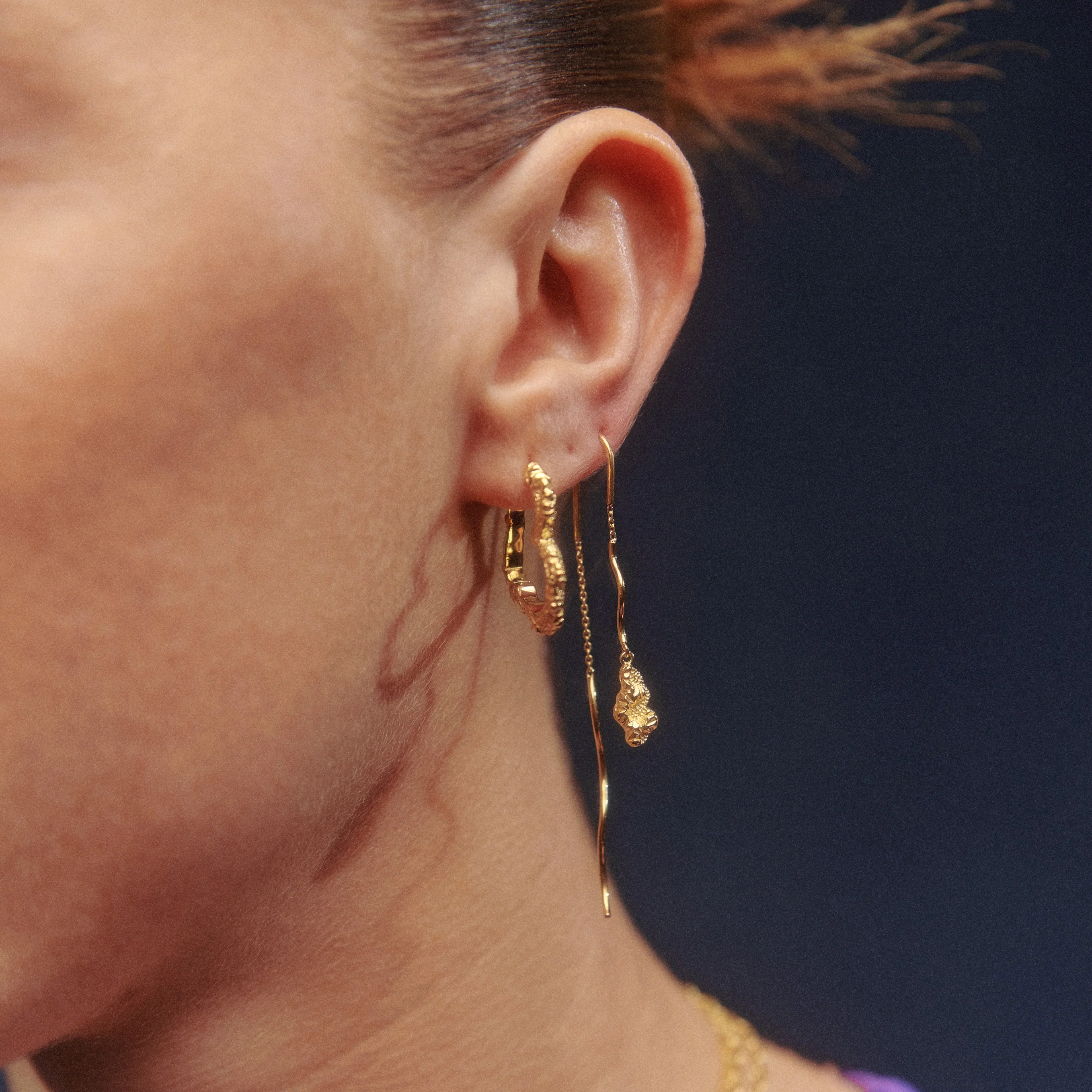 Camille Brinch  Heart Crush hoops - forgyldt
