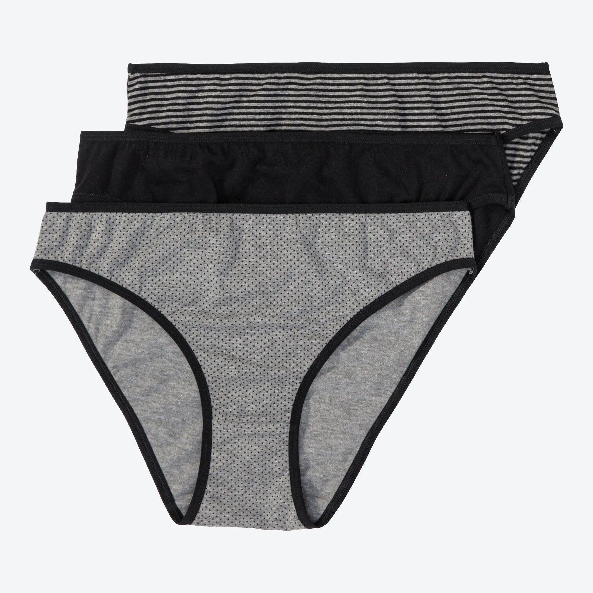 Damen-Minislip mit Punkte-Muster, 3er-Pack