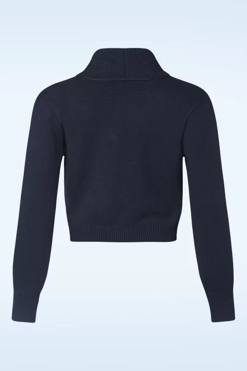 Banned Retro Violet cardigan in nachtblauw