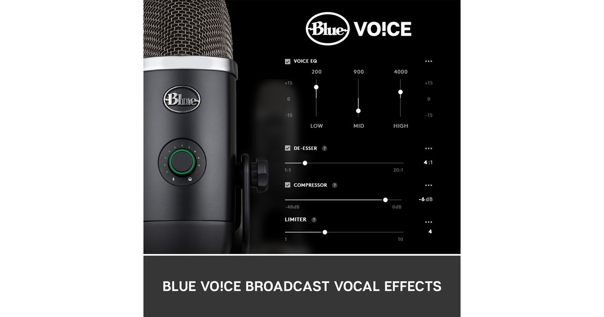 Blue MicrophonesYeti X microfoon  (Zwart, USB)
