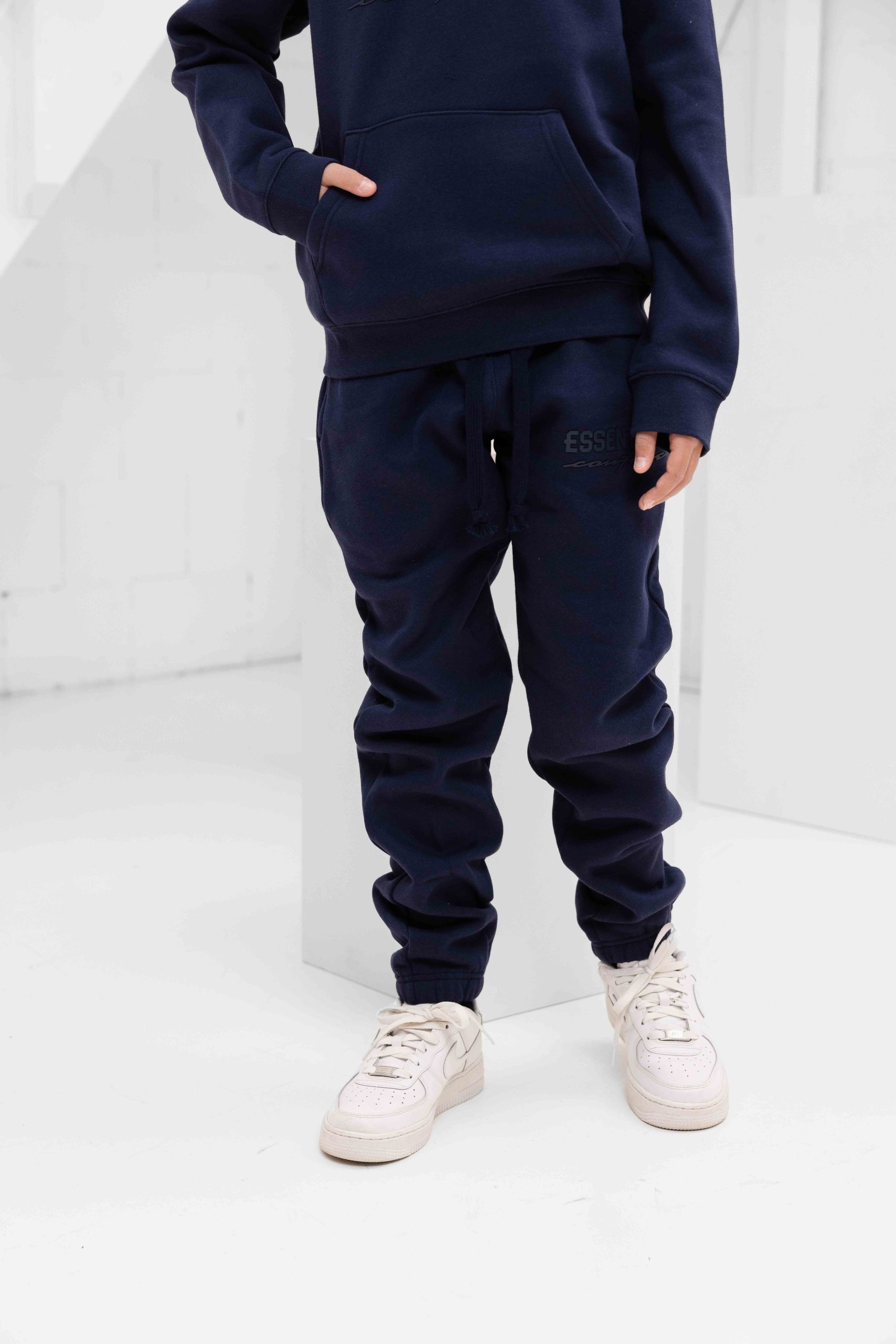 Cou7ure Essentials Basic Curve Trainingspak Kids Donkerblauw