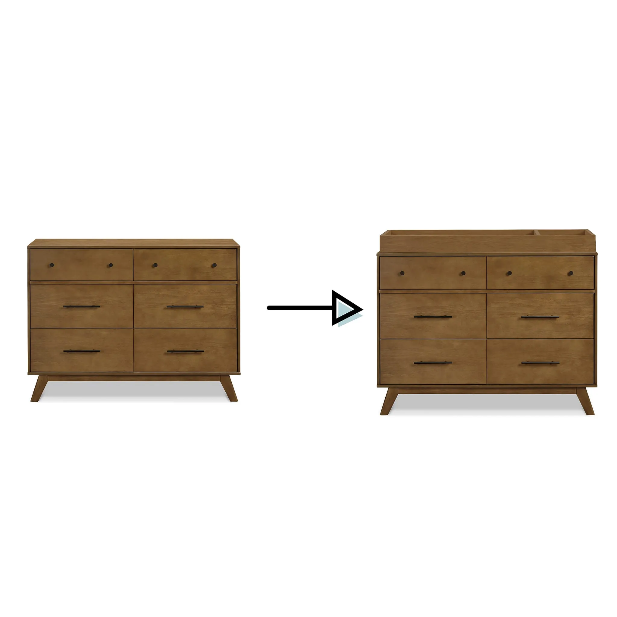 DaVinci Bureau 6 Tiroirs Otto - Noyer