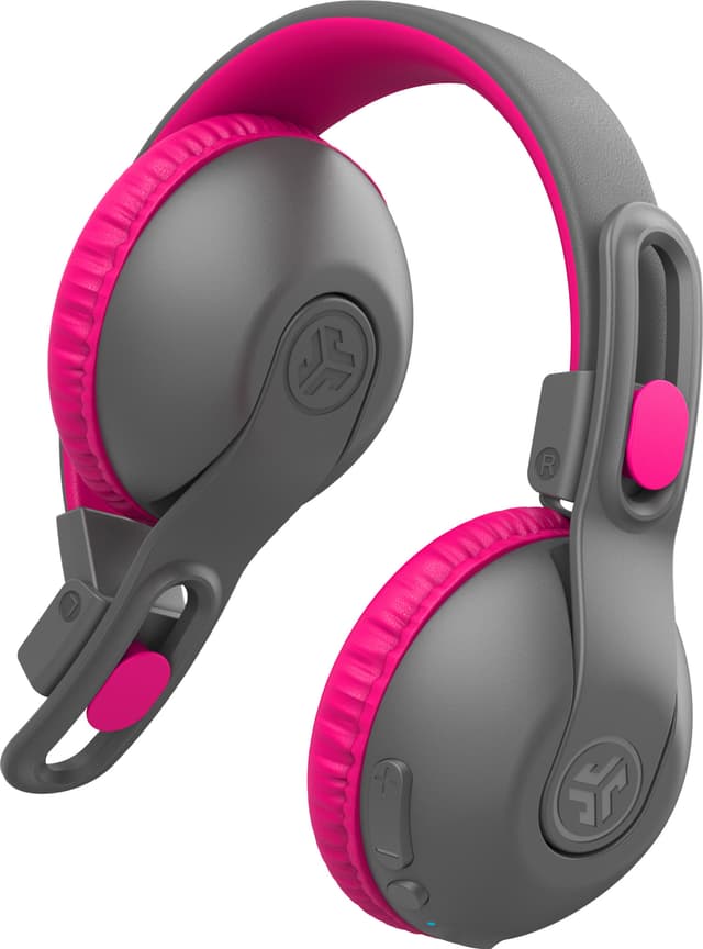 JLab JBuddies Studio 2 KIDS trådløse on-ear høretelefoner (grå/pink)