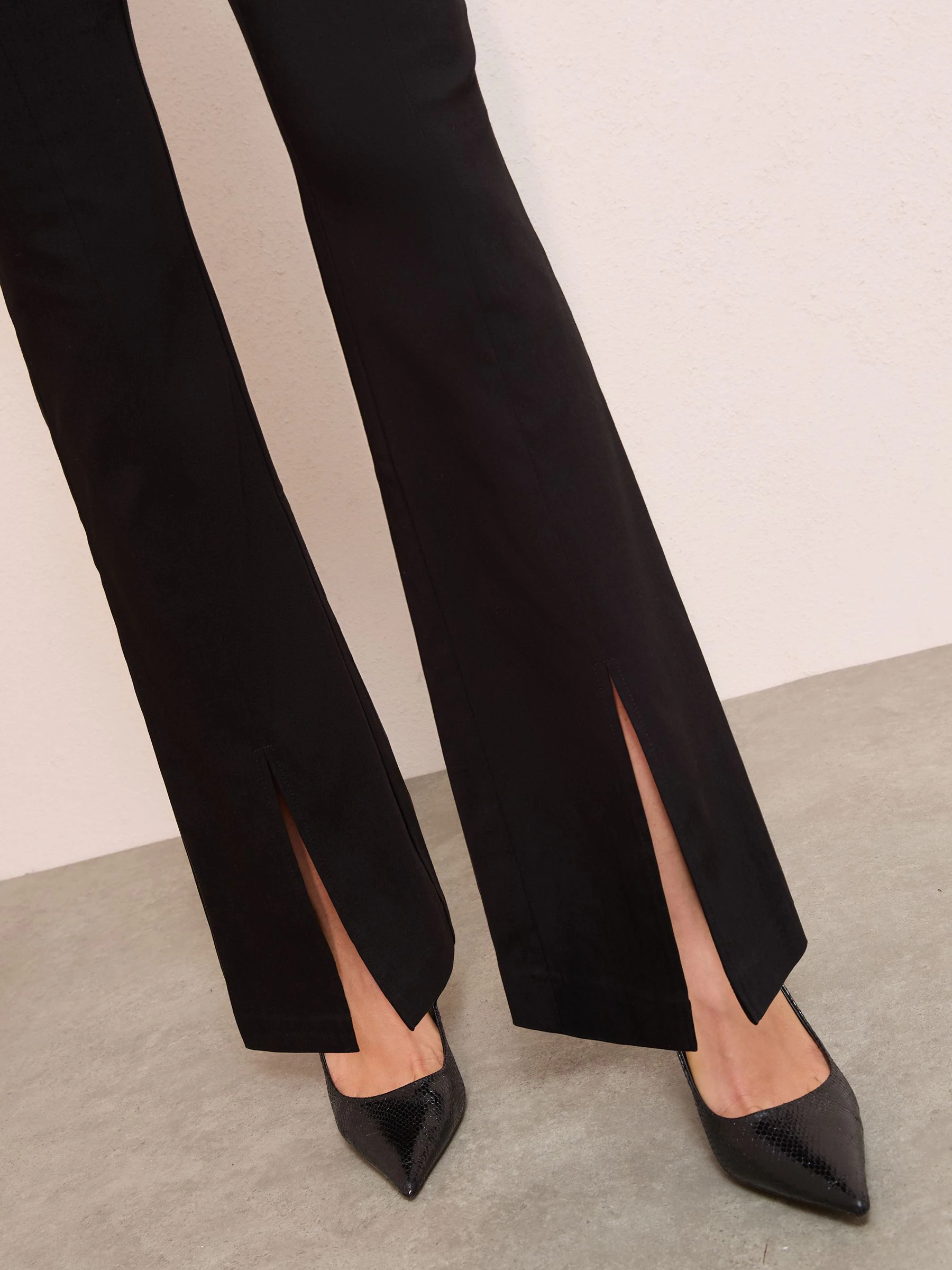 Friends Like These Sculpting Stretch Split Flare Trousers